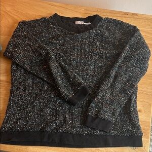 Urban Outfitters Black Speckled Long Sleeve Top